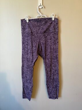 Women's High-Waist Purple Printed Leggings